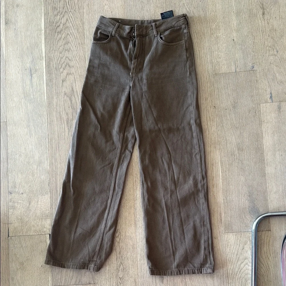 Zara Women's Brown Flare Jeans size 8